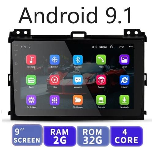 Wifi 2din Android 9.1 Car Radio Multimedia Player Navigation GPS For Toyota Prado Land Cruiser 120 2004-2009 Head Unit 2 din