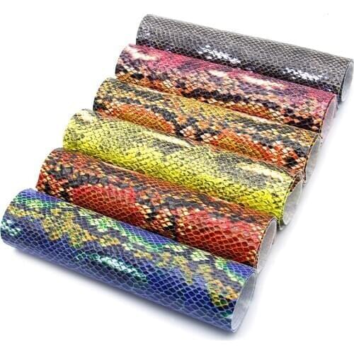 David accessories 20*33cm Multicolour Snake Bump Faux Synthetic Leather DIY Bow Bag Wallet Scrapbook Faux Leather Fabric,1Yc9615