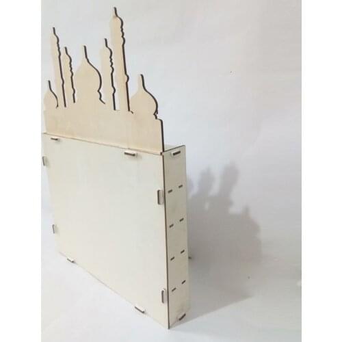 Wooden MDF Drawer Eid Ramadan Mubarak Advent Calendar Muslim Islamic Decorations Ornament Party Supplies N58C