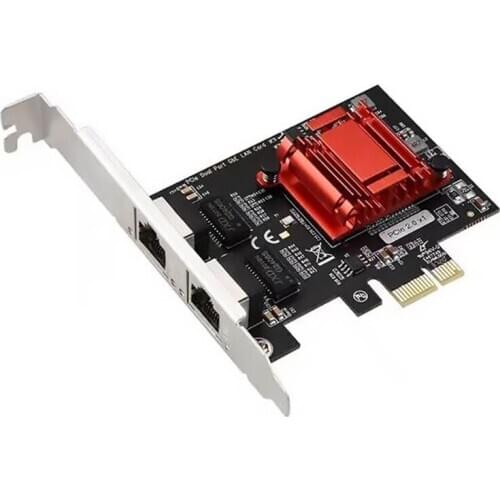RJ45 Dual-Port PCIe 2.0 X1 Intel Chip 82575&6 Gigabit Server Network Card Desktop Software Routing Server Adapter Router 2 Port