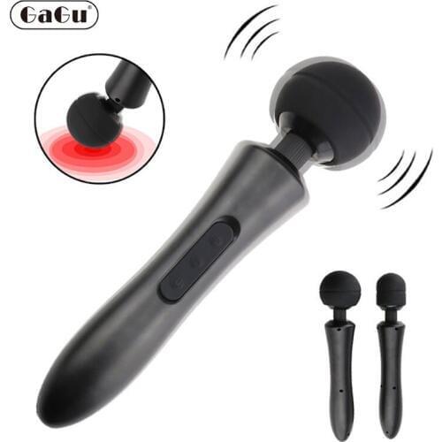 GaGu Round head And Flat head Charging Large AV Vibration Massage Stick Female Masturbation Vibrator Sex toys For Women