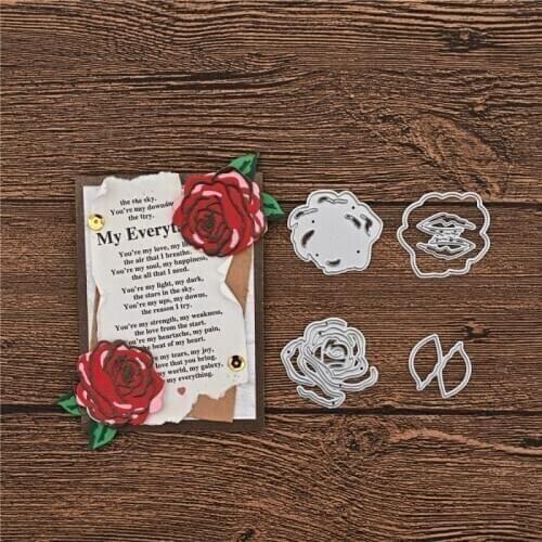 InLoveArts Rose Leaves Metal Cutting Dies Stencils Flower Die Cut for DIY Scrapbooking Album Paper Card Embossing Craft New 2020