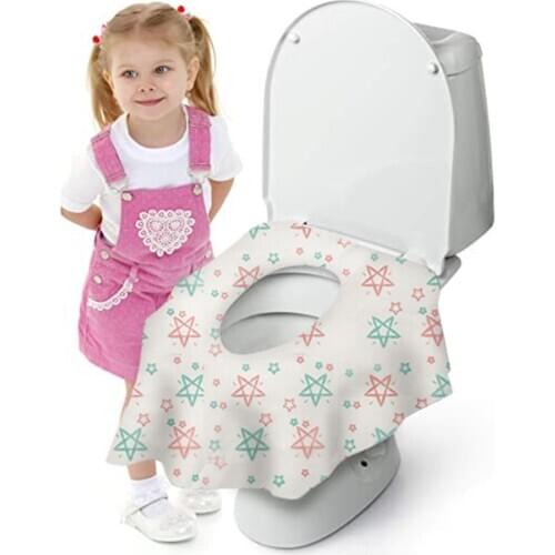 10PC Disposable Toilet Seat Cover Mat Portable Business Travel Bethroom Disposable Waterproof Toilet Seat Cover Pad Mat