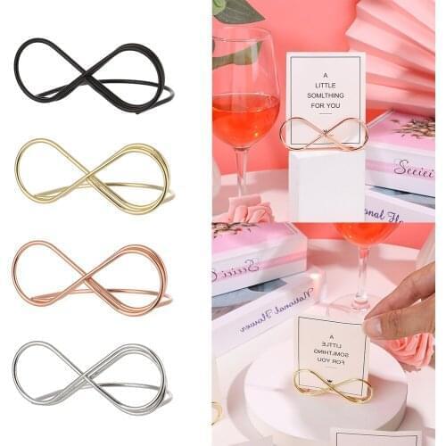 1PC Metal Table Numbers Holder Wedding Seating Labels Placecard Clip Wedding Anniversary Party Photo Picture Cards Display Stand