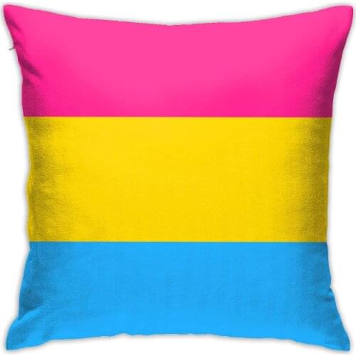 Bargburm Pansexual Pride Flag Throw Pillow Covers 18"" X 18"" inch Square Decorative Pillowcase Pillow Cover Cushion