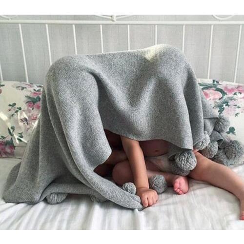 Knitted Baby Blanket Newborn Cartoon 105cm Woolen Soft Toddler Kid Blanket Crib Stroller Sofa Throw Blanket Baby Swaddle Blanket