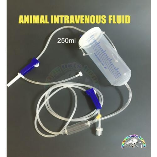 Disposable Sterile Animal Intravenous Fluid Bottle IV Fluid for Dog Cat 250ml Intravenous Catheter Veterinary Supplies