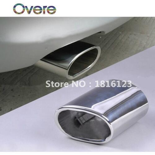 Overe 1PC Stainless Steel Car Exhaust Muffler Tip Pipes Car-styling for BMW E90 E91 E92 E93 318i 318d Auto Car Accessories