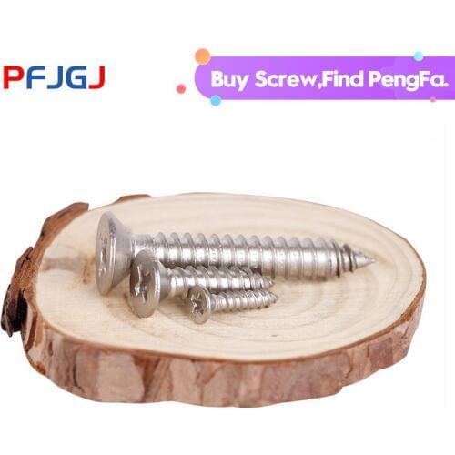 Peng Fa 304 stainless steel cross countersunk head GB846 self tapping screw flat head self tapping screw M3M4M5