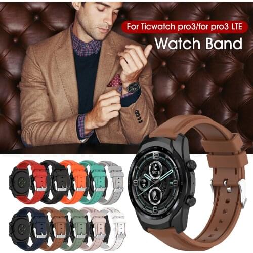 22mm Silicone Watch Strap Band For Ticwatch Pro3 Smart Watch Replacement Wrist Straps Men Bracelet For Ticwatch Pro3 LTE Watch