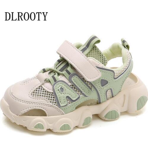 Summer Children Sandals Shoes Boys Girls Sneakers Mesh Kids Fashion Beach Toddler Baby Breathable Non-slip Hook & Loop Sport
