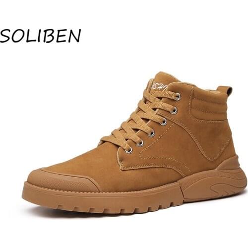 Мужские классические ботинки SOLIBEN China At AliExpress