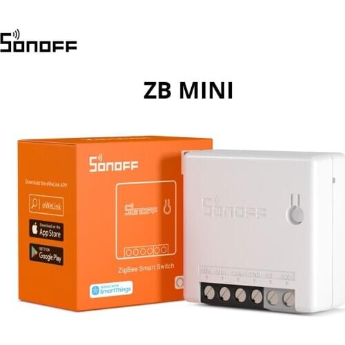 SONOFF Zigbee 3.0 ZBMINI MINI Two-Way Smart Switch Remote Control SmartThings Hub Voice Control Via Alexa Google Home EWeLink