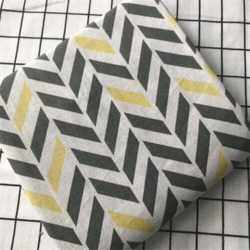 Printed Cotton Linen Fabric Patchwork Sewing Canvas Material Telas Quilting Cloth DIY Handmade Textile Crafts Geometric Patterns