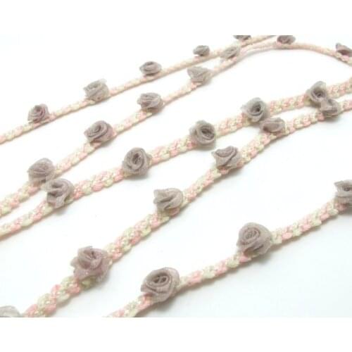 2 Yards Purple Color Woven Rococo Ribbon Trim|Decorative Floral Ribbon|Scrapbook Materials|Decor|Craft Supplies|Embellishment