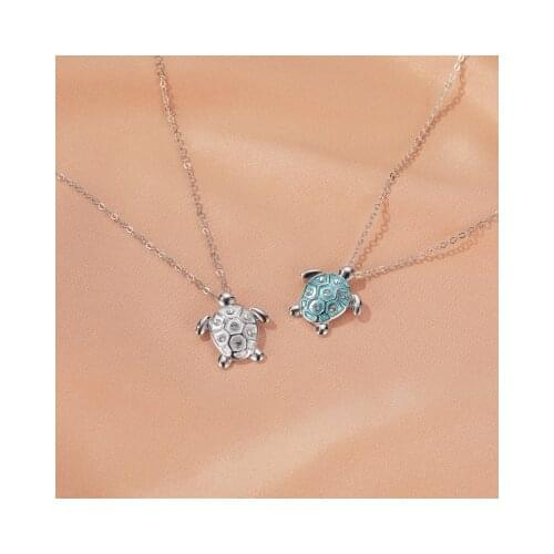 Cross-border hot jewelry temperament wild turtle necklace simple cute little turtle pendant clavicle chain