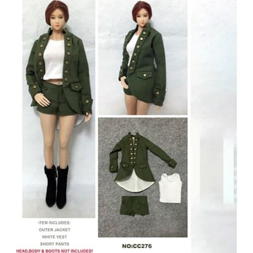 In Stock 12'' Action Figure Costume Set 1:6 Female Soldier Clothes Costume Model Gothic Female Army Style Series Clothing Toy