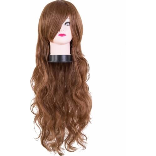 Curly Hair Fei-Show Synthetic Heat Resistant Cos-play Cover Face Bang Carnival Wigs Women Female Salon Party Halloween Hairpiece