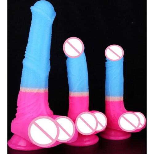 Liquid Silicone Super Huge Penis Soft Realistic Dildos Sucker Big Dick Strapon Female Masturbation Adult Anal Sex Toys For Woman