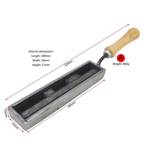 Gold Silver Metal Molding Groove Ingot Mould Jewelry Tools Size Adjustable Gold Bar Mold Goldsmith Equipment Forming Trough