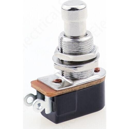 1PC SPST Momentary Soft Touch Push Button Stomp Foot Pedal Switch Electric Guitar Switch OFF-Momentary ON