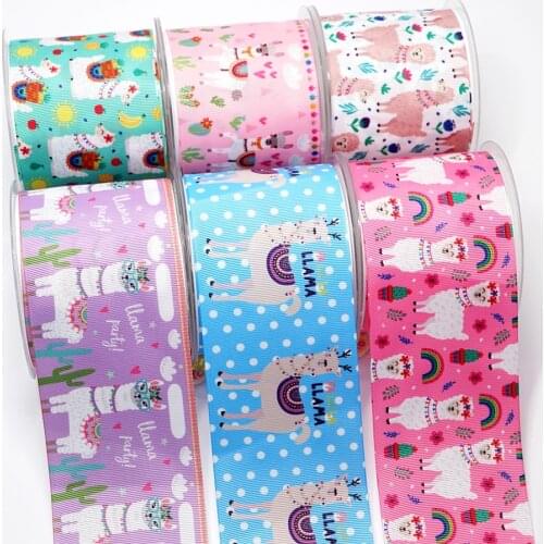 10 Yards Cartoon Ribbons Printed Grosgrain Ribbon For Hair Bows DIY Crafts Handmade Accessories 48199