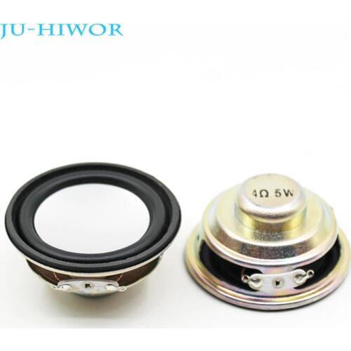 2pcs 3 Ohm 5W Loudspeaker 52mm Round Speaker 22mm Internal Magnetic 16MM Voice Coil Double Magnet PU Edge Silvery