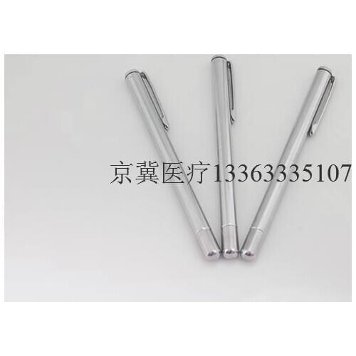 2pcs Stainless steel retractable pen aerial pen ballpoint pen with pen stick baton stick