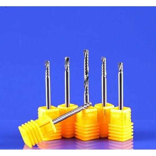 3.175mm single edge milling cutter for cutting acrylic PVC single edge computer engraving tool