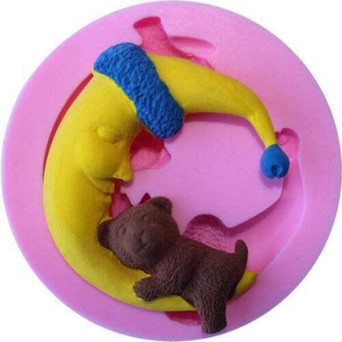 3D Moon Shape Silicone Mold Cookie DIY Baking Cake Molds Decoration Fondant Chocolate Pudding Tools Jelly Candy Soap Moulds