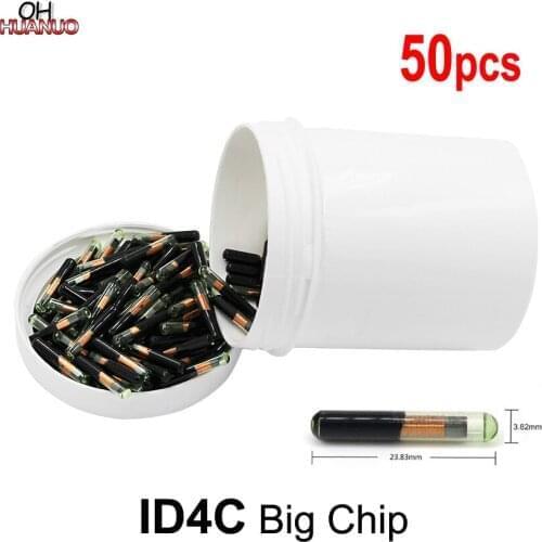 50PCS/LOT, ID4C Transponder Car Key Chip Big Glass(aftermarket) for Ford for Toyota for Mazda