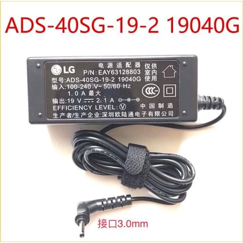 ADS-40SG-19-2 19040G 3.0mm Power Adapter For LG 19V 2.1A D=3.0mm Power Switching Power Supply