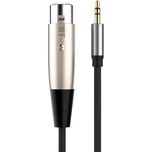 3.5mm Jack To XLR Cable 1.5m Male To Female Professional Audio Cable For Mixer Microphones Speakers Computer Cellphone
