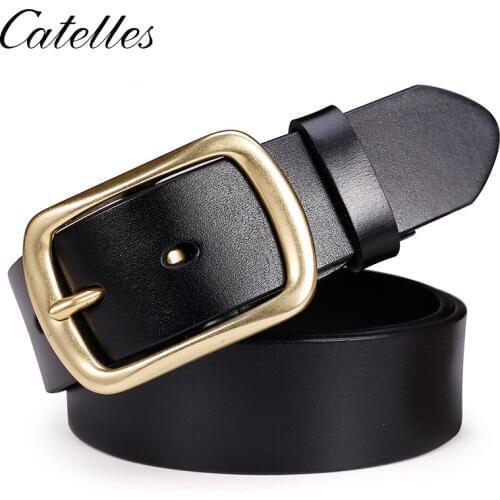 Brand Catelles Genuine First Layer Leather Belt MenBelts Alloy Buckle Designer Belts
