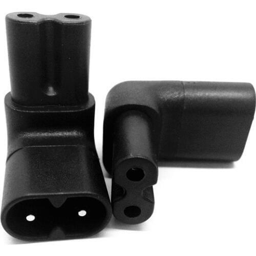 C 7 Figure 8 IEC 320 C7 to C8 c 8 90 Degree Up Down Angled Right Angle AC Power Adapter Extension Electrical plug