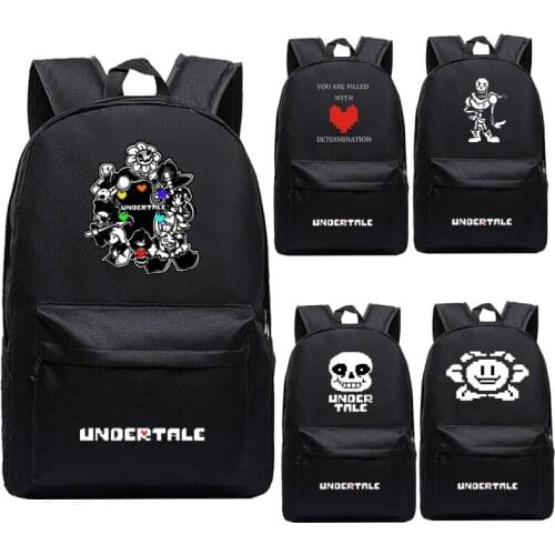Undertale Sans Skull Designer Bag Backpack Mens Anime Teenagers Womens Student Cartoon Book Bags Back to School Mochila Travel