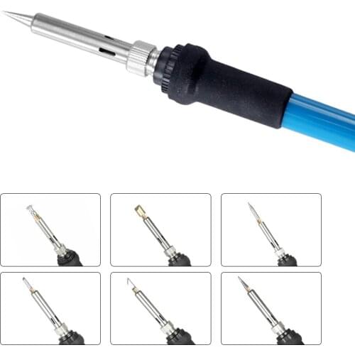 60W Electric Solder Iron Adjustable Temperature Welding Soldering Iron 28PCS Kit Carving Pyrography Tool Soldering Pen Set