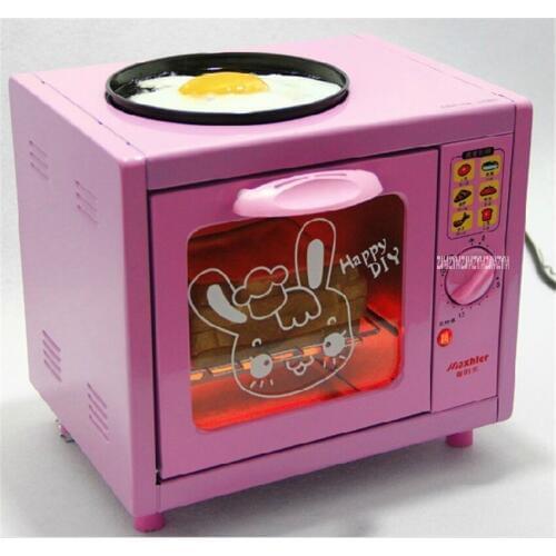 MSL-1028 Hot Selling Oven Electric Mini Oven with Timer Breakfast 12.5L Mini Family Multi-Function Furnace Oven 220V/50 Hz pink