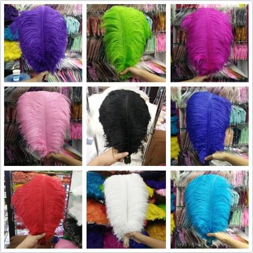 Hot 50pcs Beautiful 16-18 inch/40-45 cm Natural Ostrich Feathers For Crafts Plumes Jewelry Making Wedding Decoration