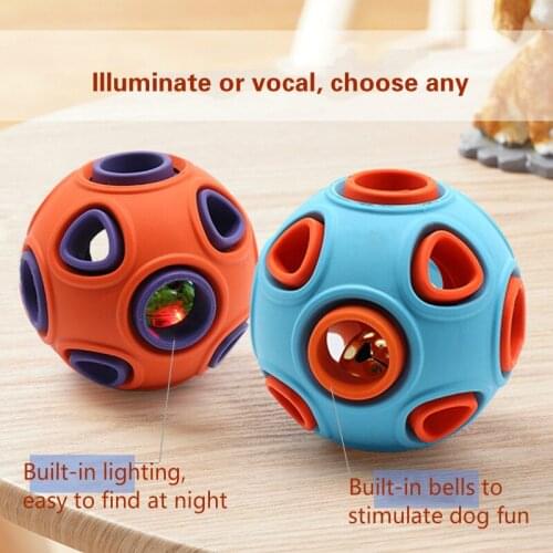 Dog toy ball sounds interactive bite resistant puppy at night baiting dog light large pet a substitute hair