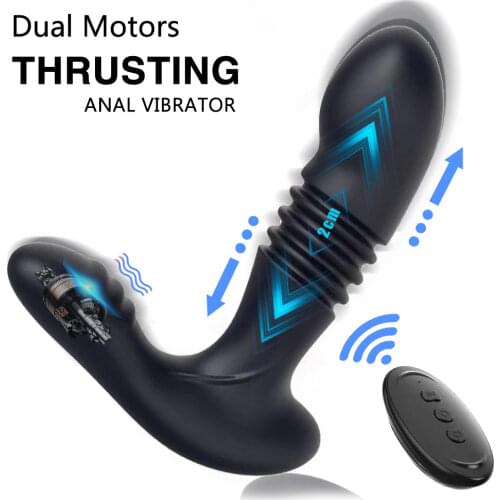 Thrusting Butt Plug Vibrator Sex Toys For Men Dildo Prostate Massage Anal Plug Sex Shop Toys For Adult 18 Gay Male Masturbator