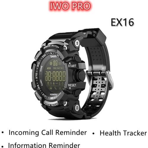 IWO PRO EX16 SmartWatch 2021 Bluetooth Clock Notification Remote Control Pedometer Sport Watch IP67 Waterproof Mens Wristwatch