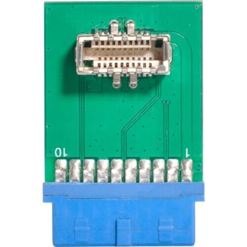 Jimier USB 3.1 Front Panel Socket Key-B Type-E to USB 3.0 20Pin Header Male Extension Adapter for Motherboard