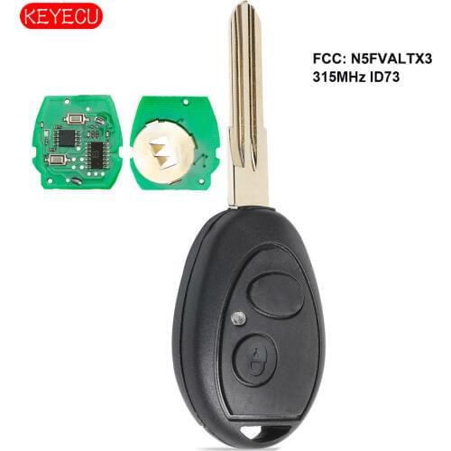 Keyecu Aftermart Remote Key Fob 315Mhz ID73 for US Land Rover Discovery 1999-2004 - N5FVALTX3