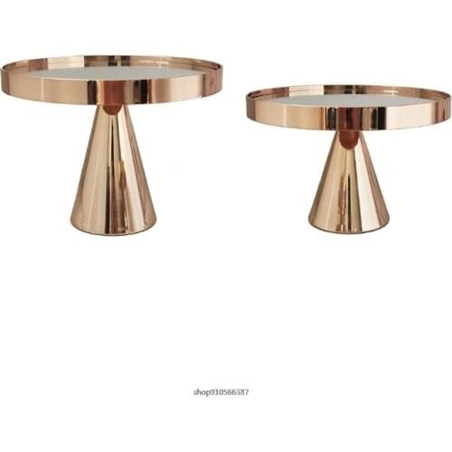 Metal Display Cupcake Stands Round Ornate Metal Plateau Riser for Dessert Festivals Wedding Macaron Stand Practical Gift au12 21