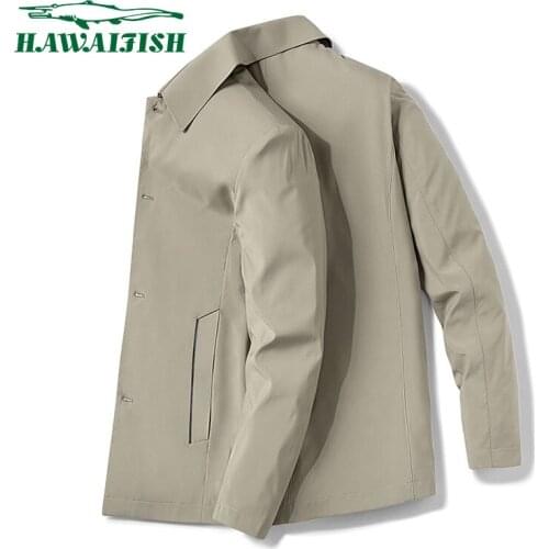 Hawaifish brand mens jacket Autumn and winter new high-end business casaco masculino high quality slim thin fashion windbreaker