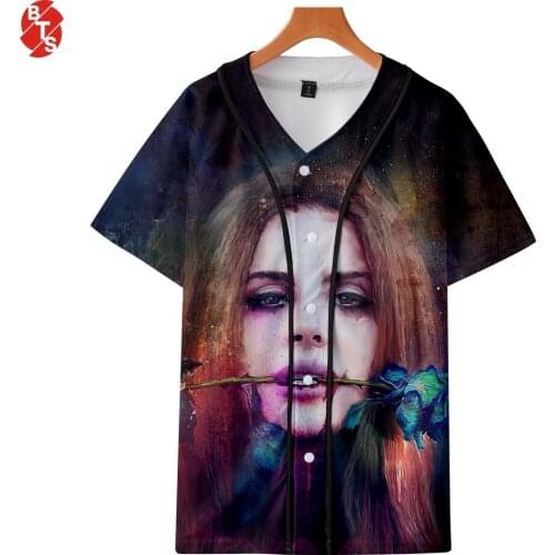 Lana Del Rey 3D Printed Baseball T-shirts Women/Men Summer Short Sleeve Fashion Tshirt 2018 Hot Sale Casual Streetwear Tee Shirt