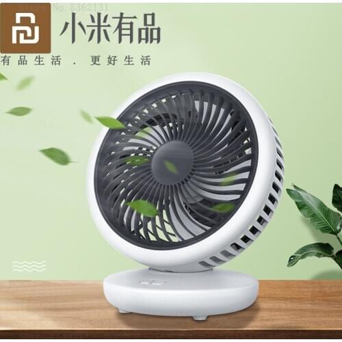 Youpin edon Desktop Mini Fan Personal Portable Standing Fans USB Rechargeable Home Wireless Air Conditioner 3 Mode Wind Speed