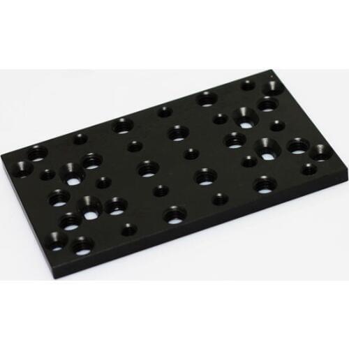 1/4" 3/8" Holes Cheese Plate Mount Baseplate fr DSLR RIG Mirrorless 4K Film Camera Top 15mm Rod Support Adapter