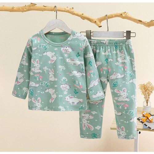 TUONXYE Boys Girls Pajamas Set Children Animals Rabbits Cotton Kids Long Sleeves Pijama Baby Sleepwear Clothing Nightwear
